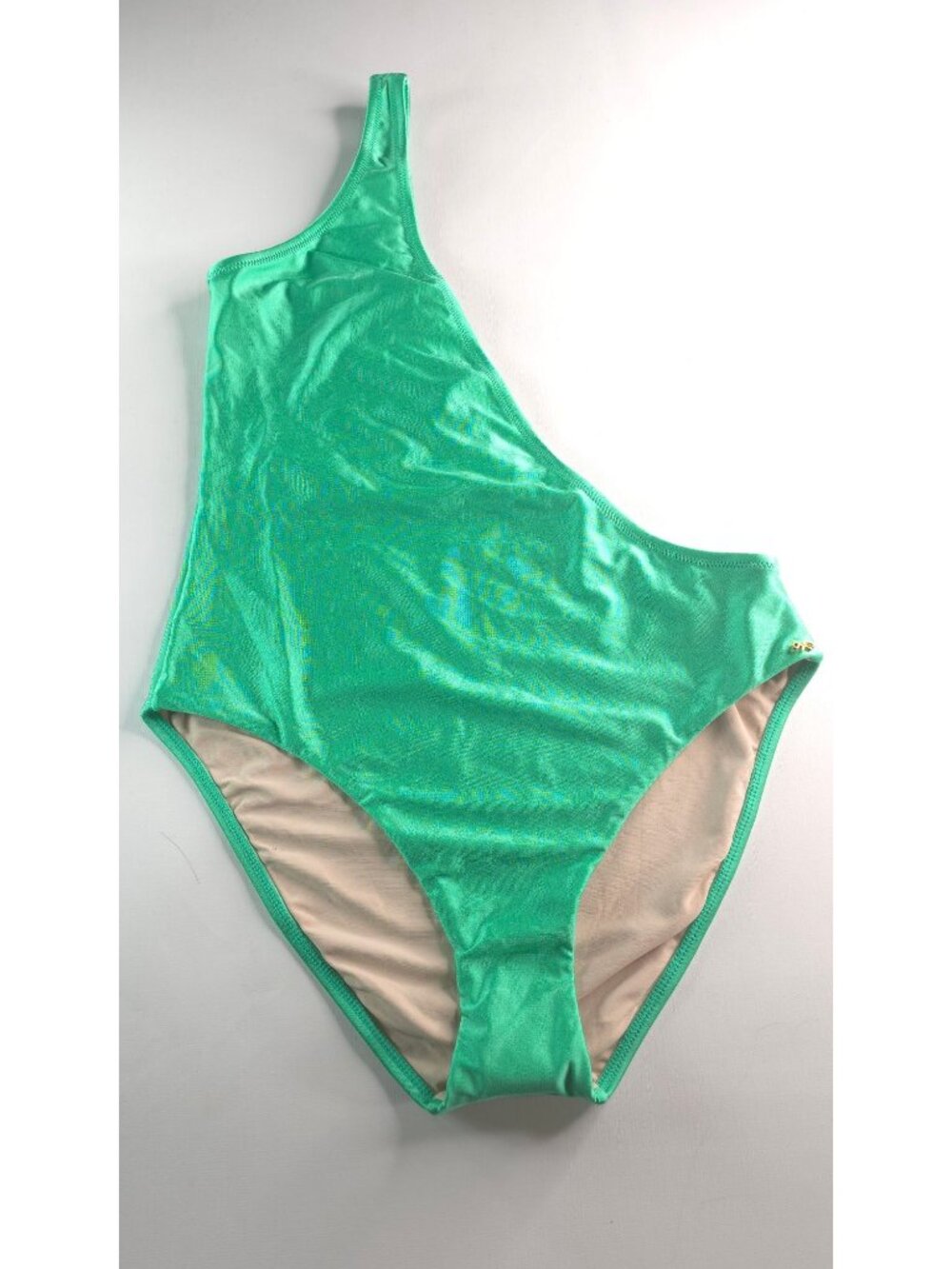 PQ Women's Swimsuit One-Shoulder Green Size M  (NO BRA) (only the lower part)